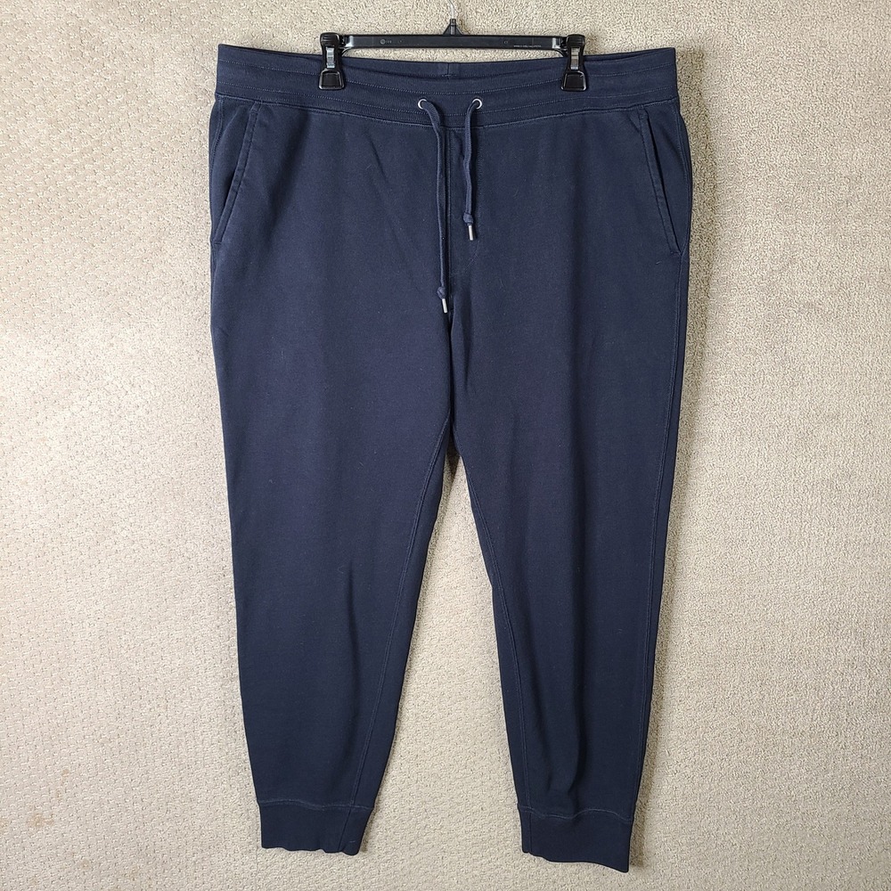 Uniqlo Pants Mens XXL Navy Blue Joggers Sweatpants Cotton Blend Casual Lounge